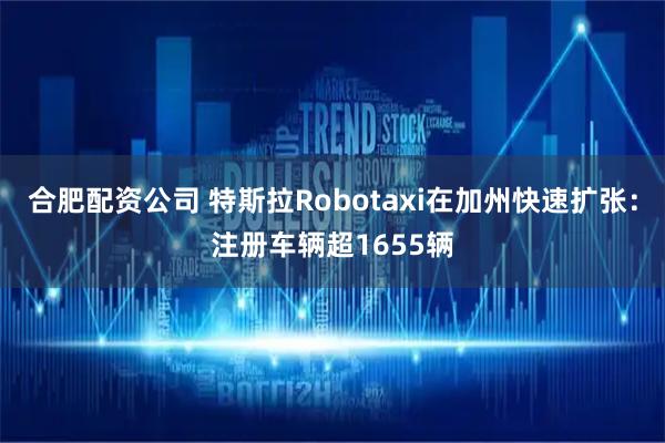合肥配资公司 特斯拉Robotaxi在加州快速扩张：注册车辆超1655辆